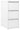 Classeur 3 tiroirs 46x62x101,2 cm en métal blanc