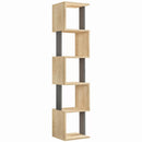 Libreria 161x35x30 cm Design Moderno Scaffale Modulare 5 Ripiani in MDF Grigio     