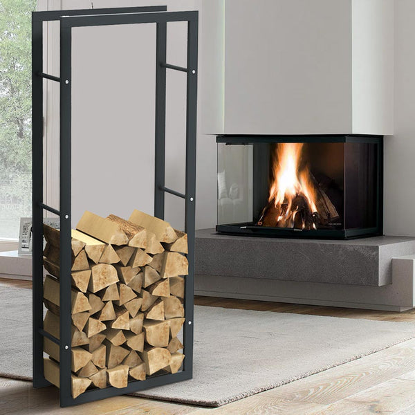 Portalegna Supporto Metallo Porta Legna Interno Legnaia Camino Stufa 150x60x25cm prezzo