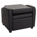 Poltrona Relax Manuale Reclinabile in Similpelle Vandi Nera