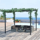 Pergola da Giardino 3x3m in Metallo Nero 