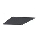 Pannello Fonoassorbente da Soffitto con Kit di 4 Cavetti 70x70 cm Finitura Antracite     