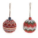 Set 16 Palline Decorative per Albero di Natale Lana H9 cm 