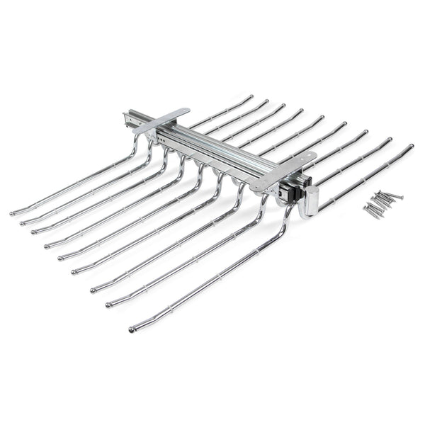 Porte-pantalons coulissant double pour armoire 18 places en acier chromé Emuca prezzo