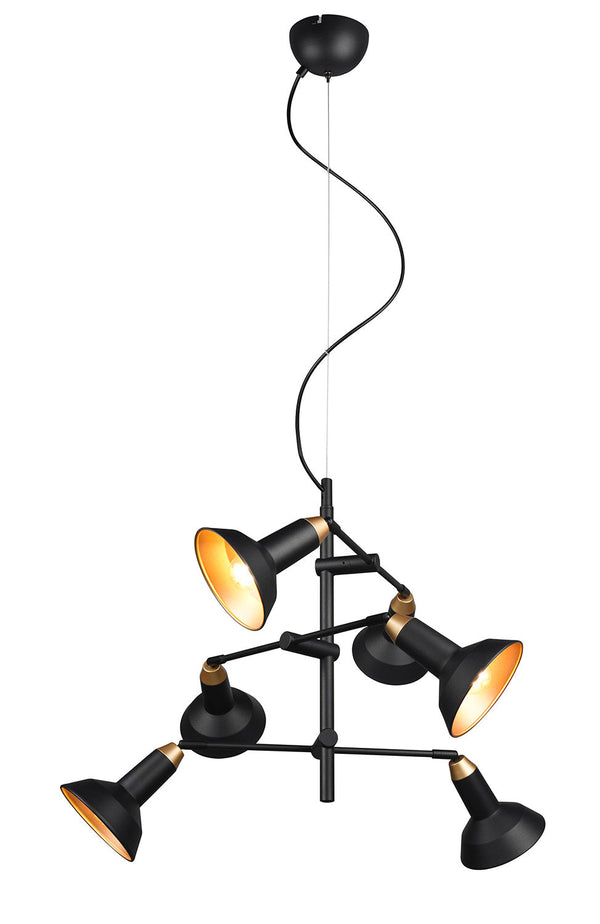 Lampada a Sospensione da Interno Attacco E14 in Metallo Nero Opaco online