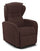 Fauteuil élévateur électrique 2 moteurs 75x108x85 cm avec roues en tissu dispositif médical 1 marron