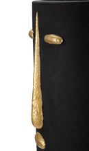 Vaso Tribal 21x45x21 cm in Poliresina Nero/Oro