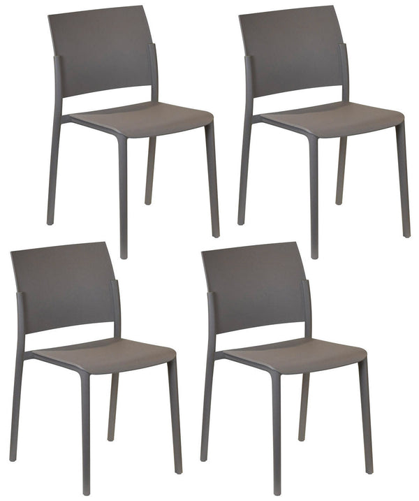 Set 4 Sedie 55x52,5xH81 cm in Polipropilene Venus Visone acquista