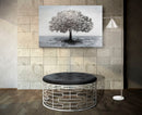 Puff Ice Ø91,5x47 cm in Ferro e MDF e Spugna e Poliestere Argento e Nero