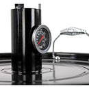 Barbecue Affumicatore a Carbone Carbonella 46,5x42,5x101 cm Griglia Ø47 cm Barrel Nero