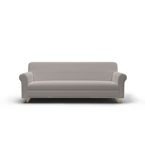 Housse de canapé stretch en Polyester Iris Taupe Différentes Tailles sconto