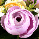 Set 2 Bouquet Artificiale di Ranuncoli Composto da 13 Fiori Altezza 44 cm 