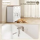 Credenza da Cucina Stile Rustico 120x38x87 cm con Ante Soft-Close 3 Cassetti 3 Ripiani Regolabili Portaspezie in MDF Bianco      