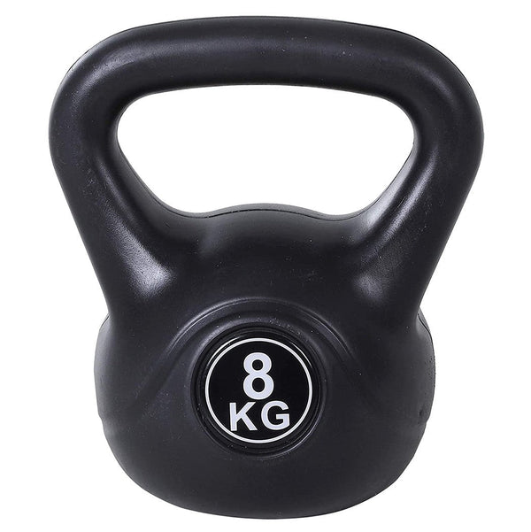 Kettlebell Fitness 8 Kg en PVC avec Manche Sable et Noir prezzo
