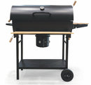 Barbecue a Carbone Carbonella Rettangolare 108x70x100 cm Soriani Sun-Day Nero
