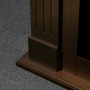 Camino Elettrico da Terra 110x36x100 cm Cambridge In Legno Noce      