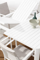 Tavolo Allungabile da Giardino 149x97/149x77.5 cm in Alluminio Kiplin Bianco