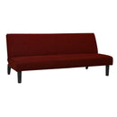 Divano Letto Prontoletto Click Clack Rivestimento in Tessuto Rosso Oliver