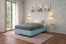 Letto Singolo Contenitore Imbottito Microfibra Azzurro BoxMax Varie Misure