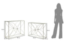 Console Paradise Coppia 100x30x78 cm in Metallo e Vetro Argento      