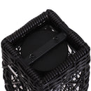 Lanterna Lampada LED da Giardino con Copertura in Rattan Sintetico Caffè 19x19x68 cm 