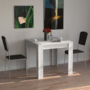 Tavolo da Pranzo Quadrato Allungabile 90x90 in Legno Bianco con Apertura a Libro