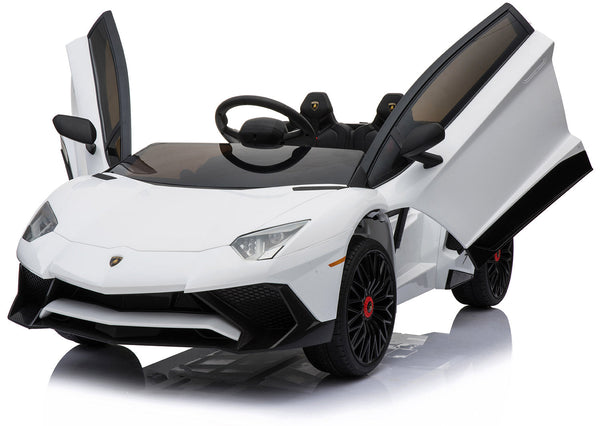 Voiture électrique pour enfants 12V Lamborghini Aventador Roadster SV Blanc sconto