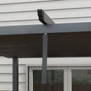 Pergola Gazebo 3x3 m con 8 Fori di Drenaggio in Alluminio Metallo e Poliestere Grigio Scuro