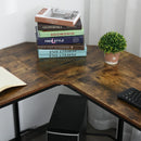 Scrivania da Ufficio ad Angolo Porta PC 150x150x75 cm in Legno e Metallo  Nero e Marrone