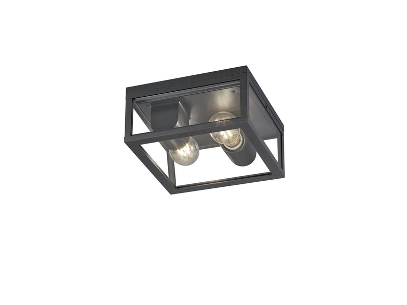 Plafoniera da Esterno  E27 in Pressofusione di alluminio Antracite