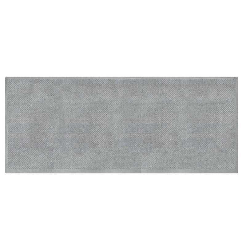 Tappeto Bagno Design Trama Semplice 50x150 cm in Cotone Grigio