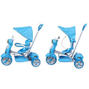 Triciclo a Spinta per Bambini Seggiolino Reversibile Hornet Azzurro