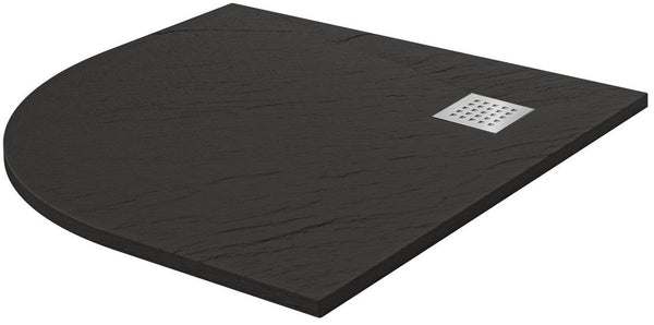 sconto Receveur de douche semi-circulaire 90x90 cm en acrylique Fosterberg Azalea 4 Anthracite