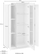 Vetrina 3 Ante 80x38x120,5 cm Coro Bianco Lucido/Bianco  