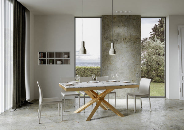 acquista Tavolo Allungabile 160-420x90x77 cm Volantis Evolution Marmo