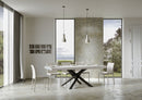 Tavolo Allungabile 140-400x90x77 cm Volantis Premium Bianco Frassino Telaio Antracite 