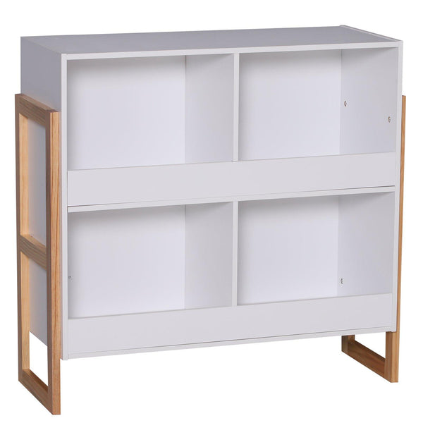 Cube Bibliothèque Design Moderne Bois Blanc 86x34x82,5 cm prezzo