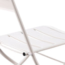 Set Tavolino e 2 Sedie Pieghevoli da Giardino Mia Bianco