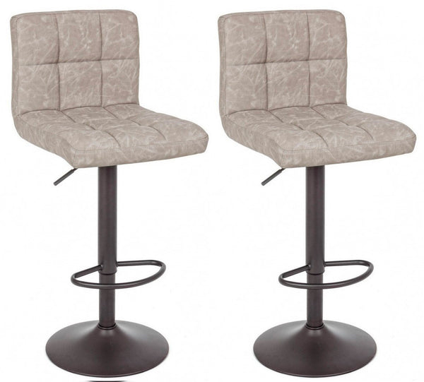 online Lot de 2 tabourets de bar 42x51x92/113h cm Greyson Gris Clair Vintage