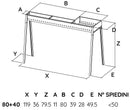 Cuoci Arrosticini a Carbone 120 cm con Barbecue Lisa Luxury Milano Grill 80+40