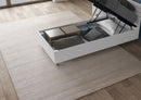 Letto Singolo Ankel Testata Doghe Inclinata  Bianco Frassino Varie Misure