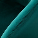 Poltrona Imbottita 75x74x76 cm in Tessuto Vellutato  Verde