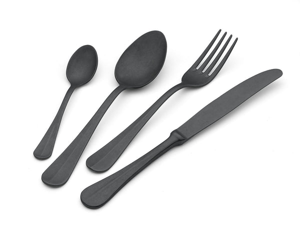 Ménagère de Service 24 Pièces en Acier 18/10 PVD Eme Royal Retro Noir online
