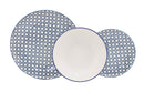 Servizio Piatti 18 Pezzi in Porcellana con Decori Collection Provenza Blu
