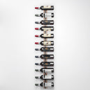 Cantinetta da Parete per 12 Bottiglie di Vino Stile Industriale 31,5x26,5x8,3 cm in Ferro Nero      