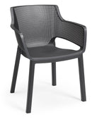 Set 6 Sedie da Giardino 61x54x79h cm Elisa Chair Grafite