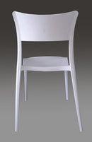 Set 4 Sedie da Giardino in Polipropilene Vandi Bianche