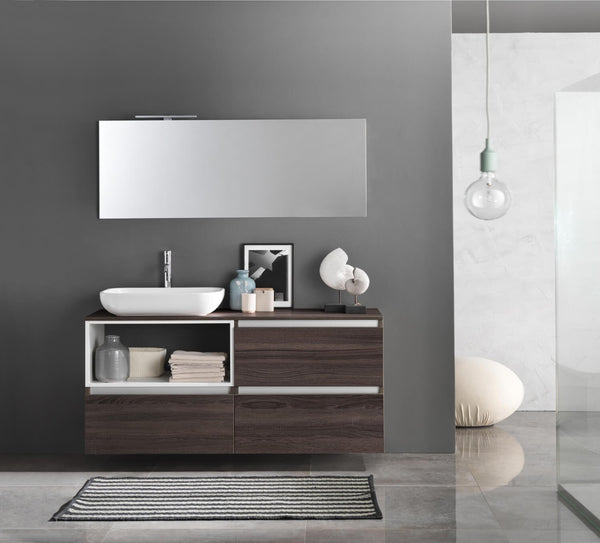 prezzo Meuble de Salle de Bain Suspendu 140cm TFT Ibiza Tabac Foncé