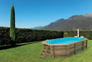 Piscina Ottagonale Fuori Terra 657x407x120 cm in Legno