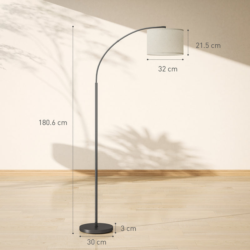 Lampada da Terra LED Regolabile con Telecomando con Timer 1H e Girevole in Metallo Nero  